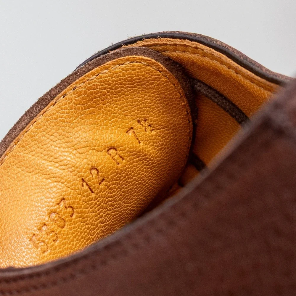 Paraboot Rousseau  Split Toe Lace Up Brown Grain Leather Derby Shoes Size US 8.5